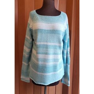 St. John's Bay size XL blue crochet pullover sweater